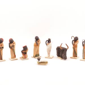 Bark Cloth Nativity Figurine Set - Fair Trade Handmade in Uganda, East Africa