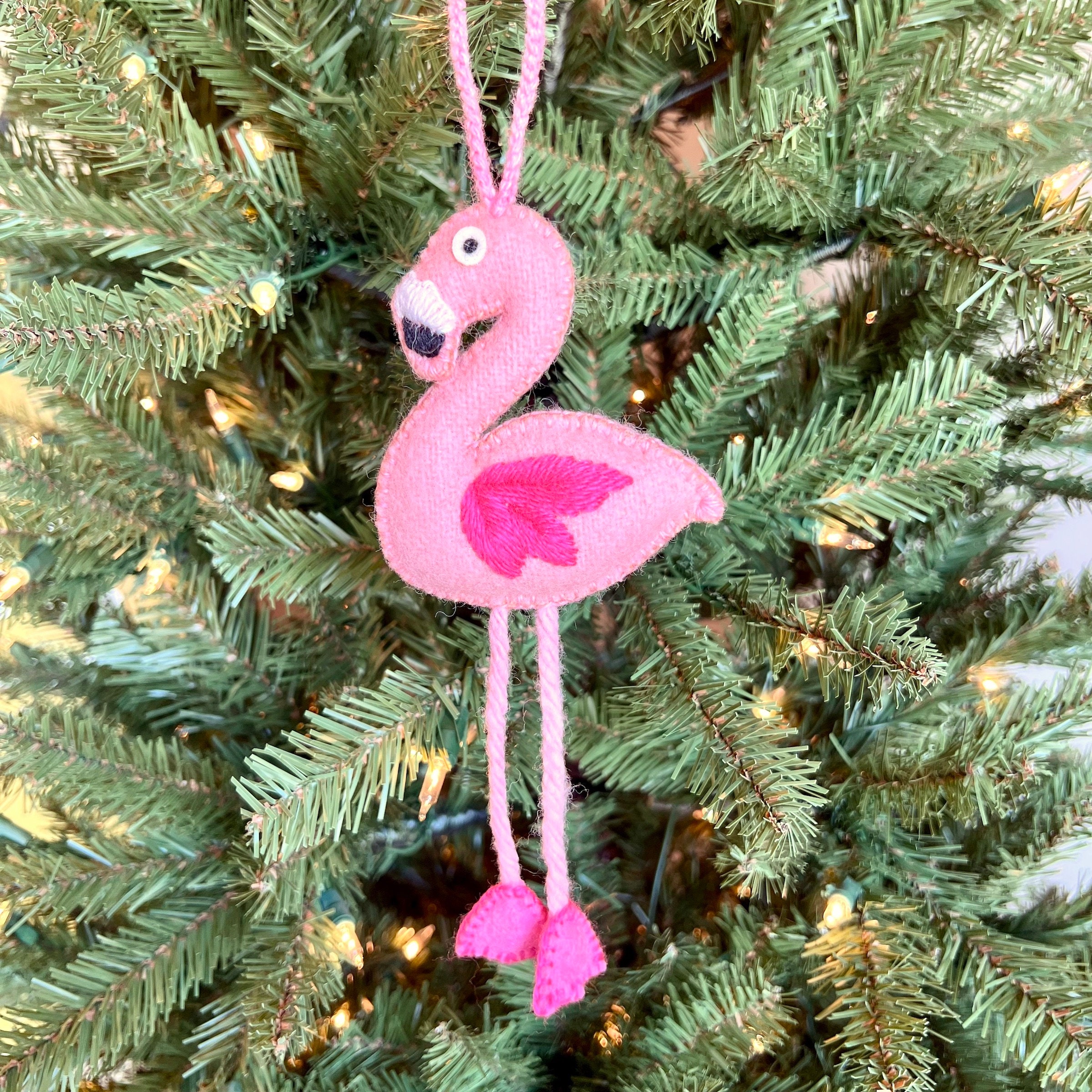 Flamingo Christmas Ornament 