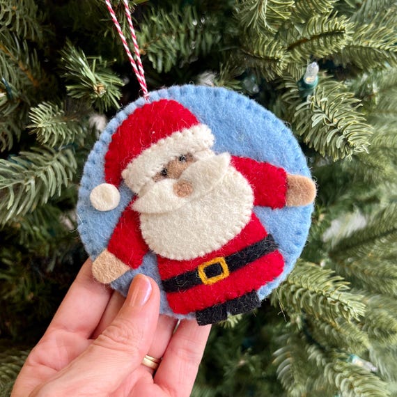 Decorazioni Natalizie Cappello Babbo Natale Lana Ornamento Di