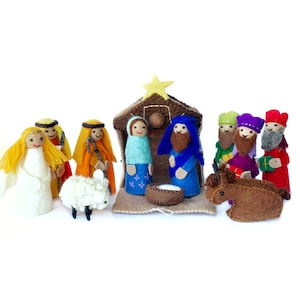 Colorful Felt Nativity Set - Handmade, Fair Trade Christmas from Nepal