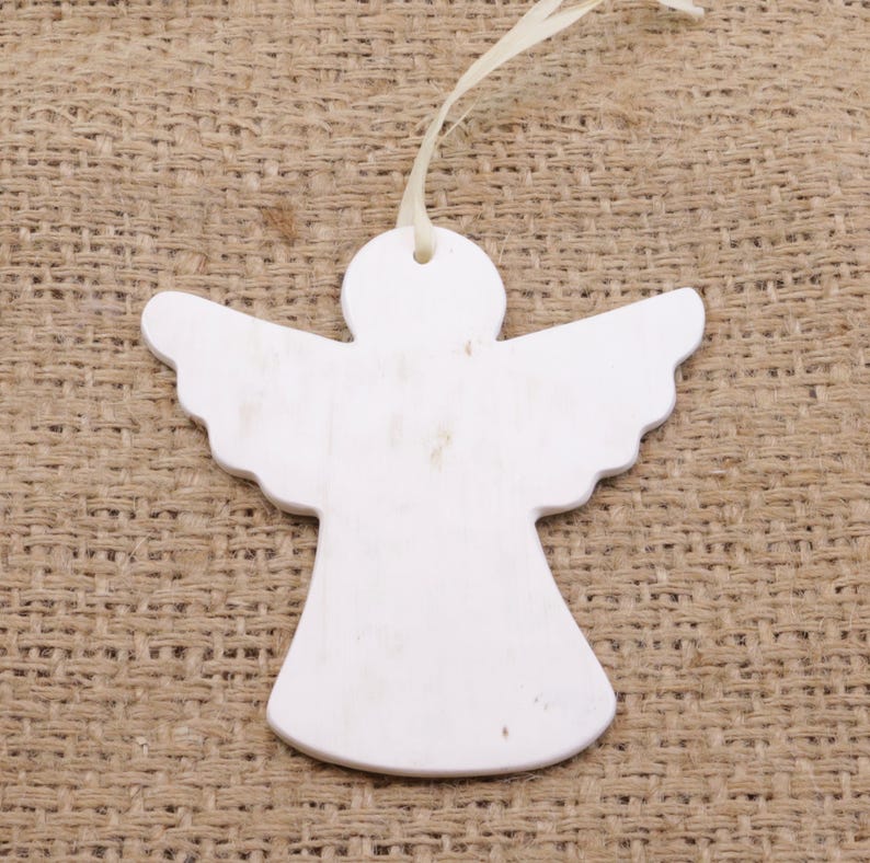 Fair Trade Cow Horn Angel Ornament from Uganda, East Africa image 2