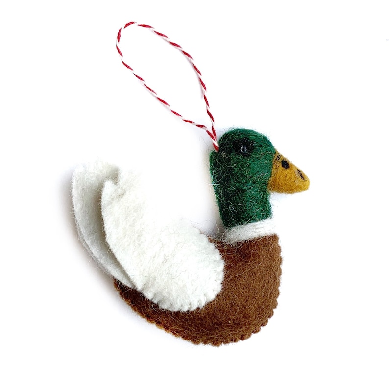 Mallard Duck Ornament Felted Wool Fair Trade Handmade Etsy Australia