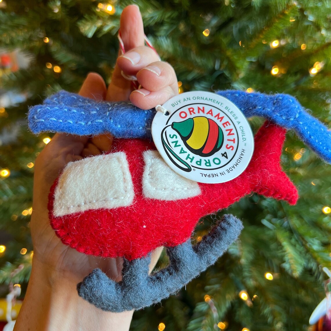Felt Helicopter Ornament Wool Fair Trade Handmade Christmas Etsy