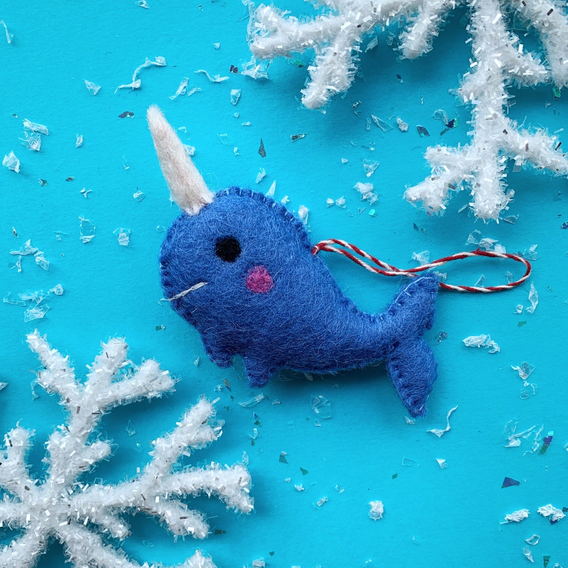 Narwhal Christmas Ornament 