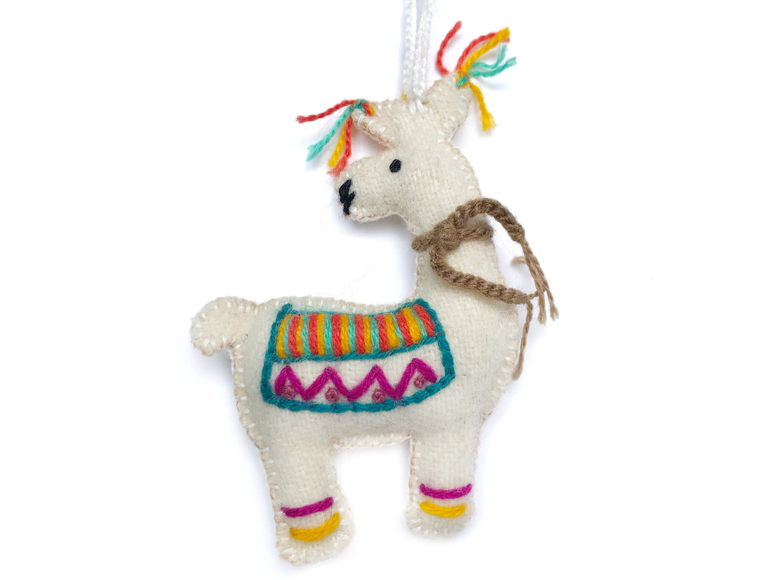Wool llama ornament