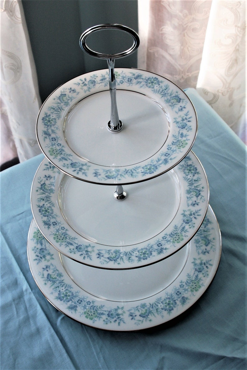3 Tiered Cake Plate Stand Noritake Milford