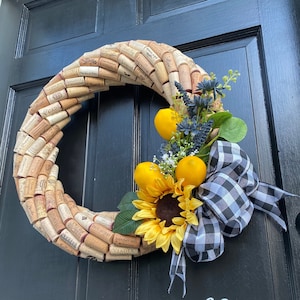 Summer Lemon Wine Cork Wreaths