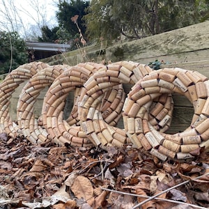 Choose Your Size Spiral Wine Cork Wreath