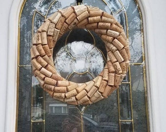 Timeless Spiral Wine Cork Wreath