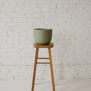 Large Planter - Olive Green Rounded Cylinder - Indoor + Outdoor Pot - 11 inch, 15 inch, 18 inch + 22inch - Minimalist Home Decor