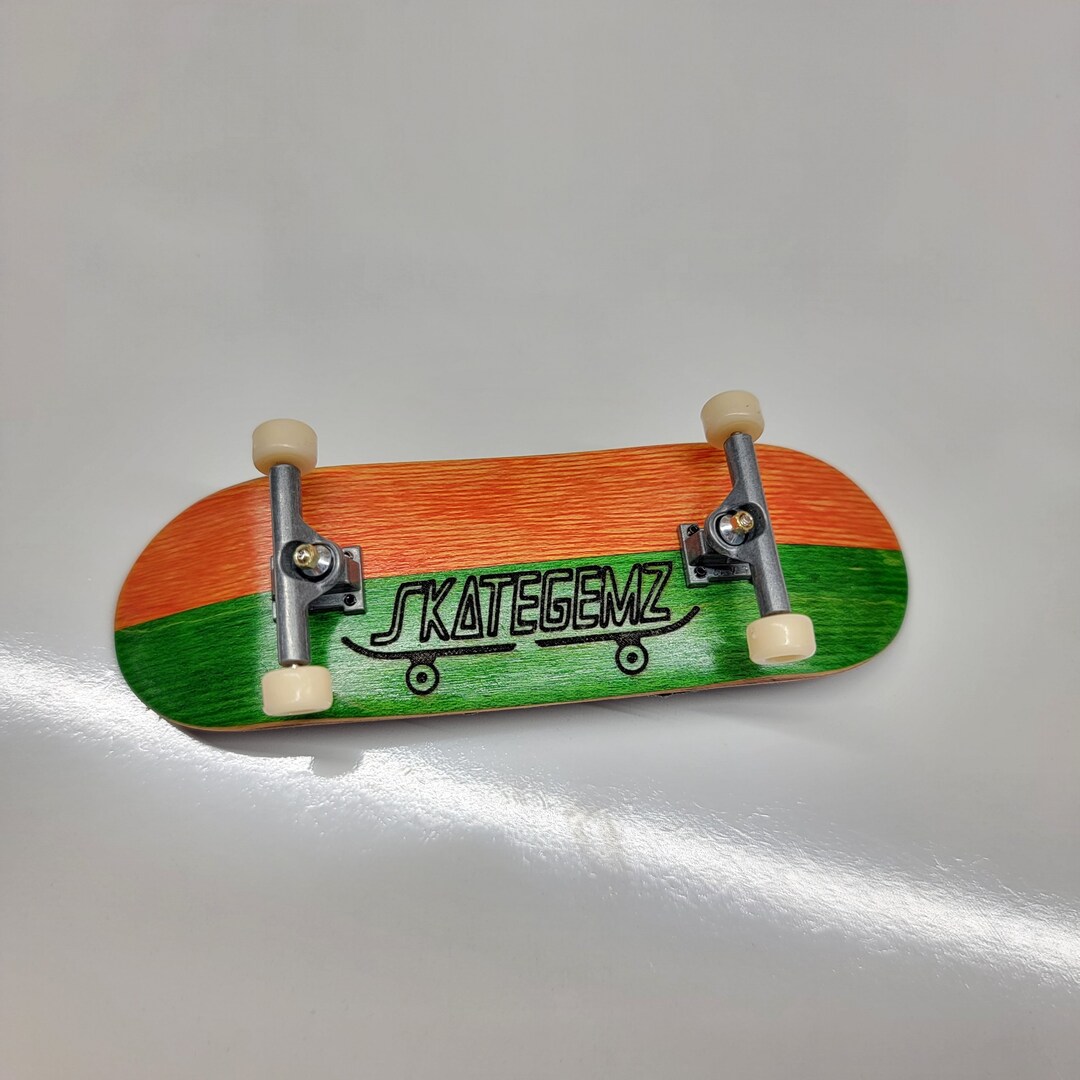 Fingerboard Complete Recycled Skateboard Wood Handmade Etsy