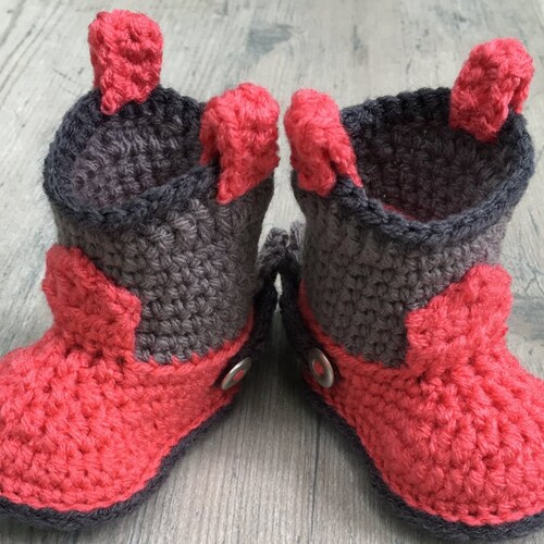 Baby Cowboy Booties Crochet Pattern/ Crochet Pattern Baby Etsy