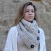 Winter Cowl Scarf with Buttons Crochet Pattern