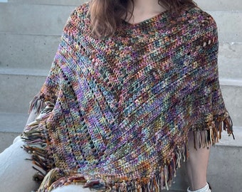 Boho Poncho Crochet PATTERN