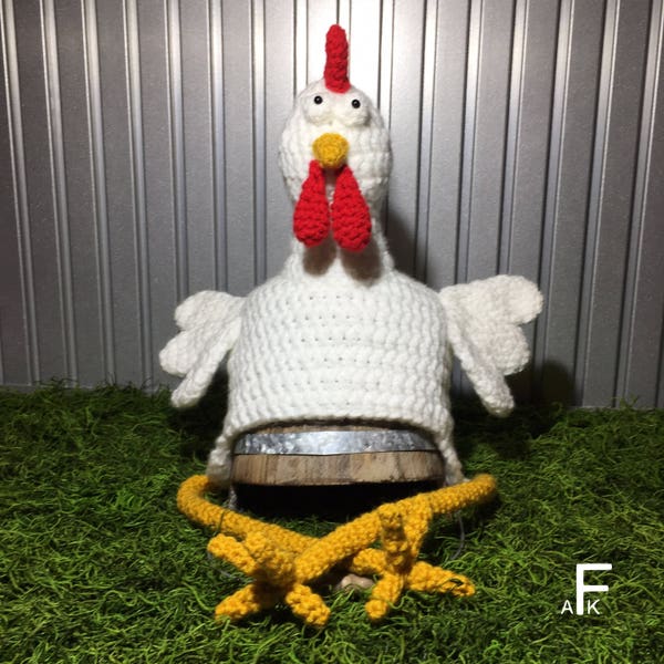 Crochet Pattern Chicken Hat/ Chicken Hat Pattern/ Spring Chicken/ Rooster Hat Pattern/ Chicken Hat Crochet Pattern/ Viral Chicken Hat