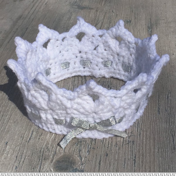 Baby Crown Crochet Pattern / Crochet Baby Headband / Princess Crown / Prince Crown