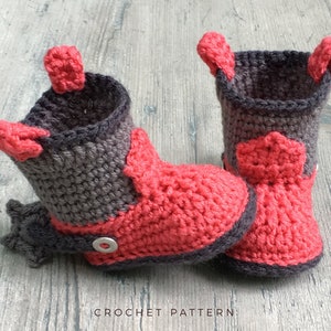 Baby Cowboy Booties Crochet Pattern/ Crochet Pattern Baby Cowboy Boots/ Video Tutorial/ Crochet Pattern Baby Cowboy Booties