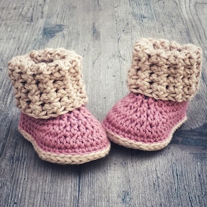 Cuffed Baby Booties Crochet Pattern- Sizes 0- 12 Months- Baby Gift- Baby Shower- Includes Revised Pattern- Includes Video Tutorials