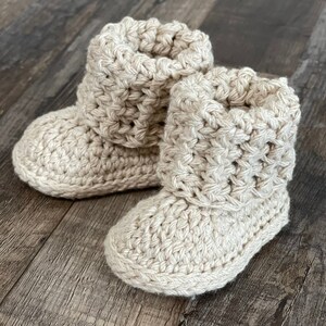 Cuffed Baby Booties Crochet Pattern Sizes 0 12 Months Baby Gift Baby Shower Includes Revised Pattern Includes Video Tutorials image 9