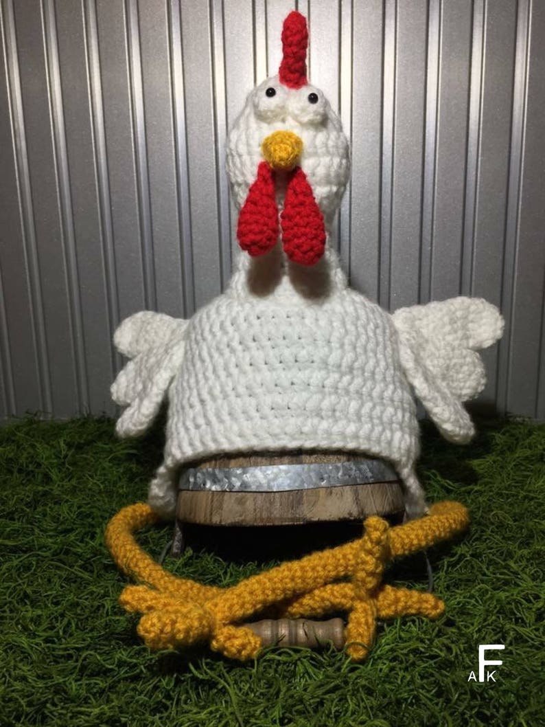 Crochet Pattern Chicken Hat/ Chicken Hat Pattern/ Spring Chicken Hat/ Rooster Hat Pattern/ Chicken Hat Crochet Pattern/ Viral Chicken Hat image 2