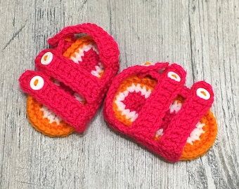 Häkelanleitung Baby Sandalen, Grössen 0-12 Monate (PDF)