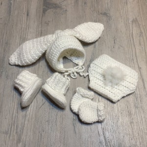 Little Bunny Outfit Crochet Pattern- Baby- Photo Prop- Newborn Outfit- Baby Clothes