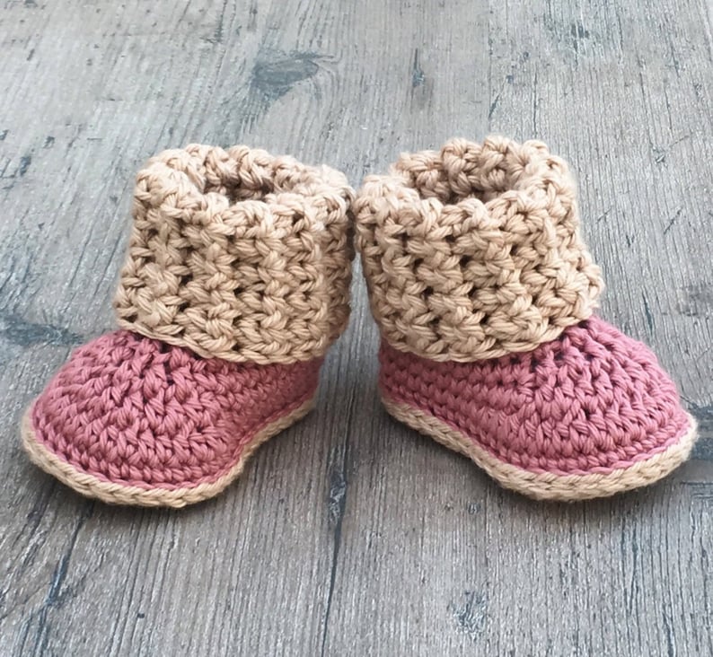 Cuffed Baby Booties Crochet Pattern Sizes 0 12 Months Baby Gift Baby Shower Includes Revised Pattern Includes Video Tutorials image 2