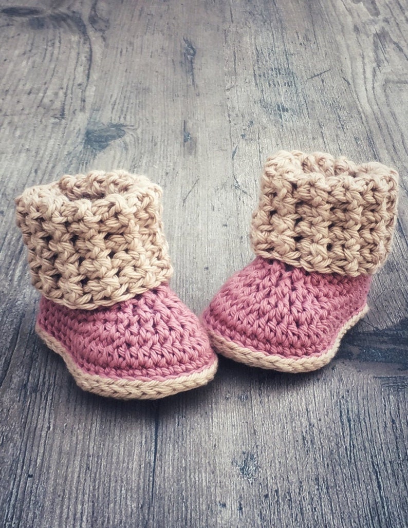 Cuffed Baby Booties Crochet Pattern Sizes 0 12 Months Baby Gift Baby Shower Includes Revised Pattern Includes Video Tutorials image 1