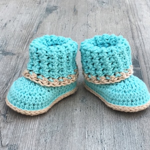 Cuffed Baby Booties Crochet Pattern Sizes 0-12 Months Includes Revised Pattern Best Seller image 9