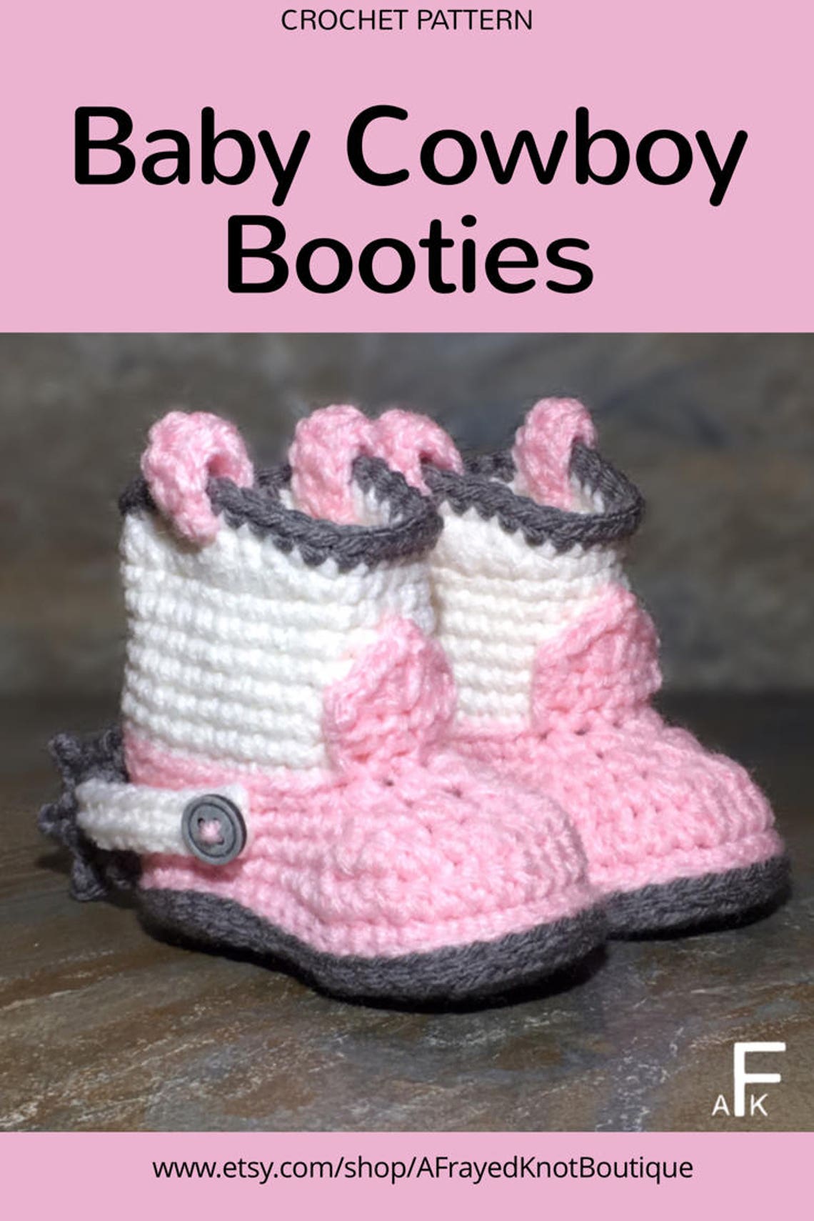 Baby Cowboy Booties Crochet Pattern/ Crochet Pattern Baby Etsy