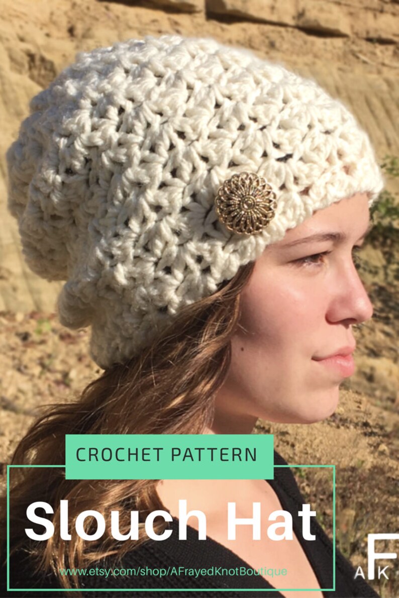 Easy Crochet Slouch Hat Pattern (PDF Download) - Etsy
