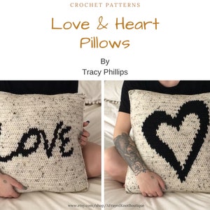 Love & Heart Pillows Crochet Patterns