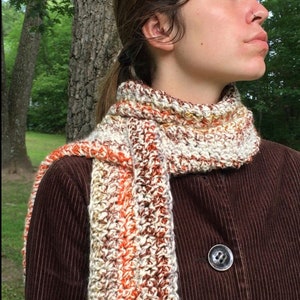 Keyhole Scarf/ Crochet PATTERN/ Slip-through Scarf/ Pull-through Scarf image 4