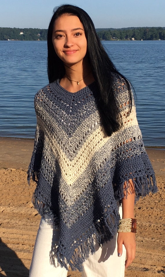 アパルトモン GOOD GRIEF Knit Fringe Poncho Marvelush for Layers By Lizden Pullover Gray Fringed Poncho