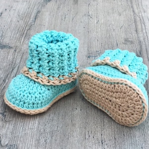 Cuffed Baby Booties Crochet Pattern Sizes 0-12 Months Includes Revised Pattern Best Seller image 10