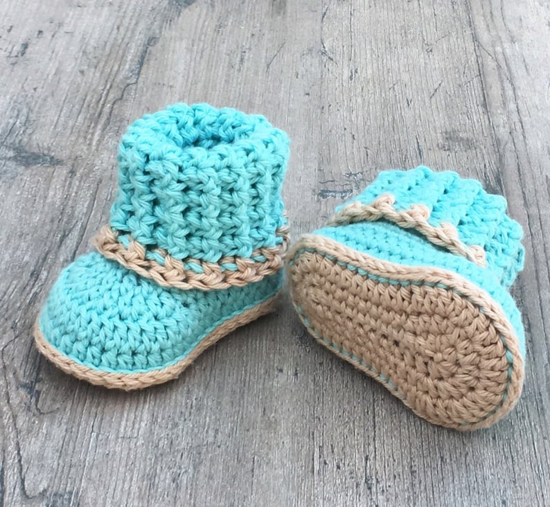 Cuffed Baby Booties Crochet Pattern Sizes 0-12 Months Includes Revised Pattern Best Seller image 10