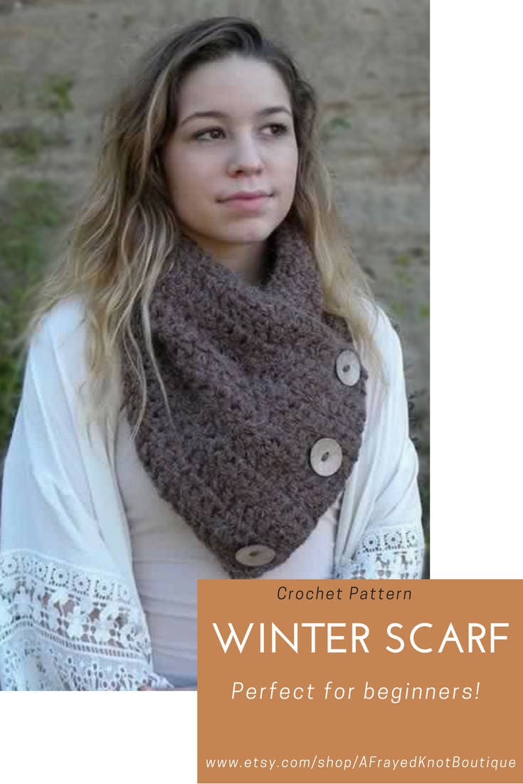 Crochet Infinity Cowl Pattern, Beginner Scarf (PDF Pattern) - Etsy