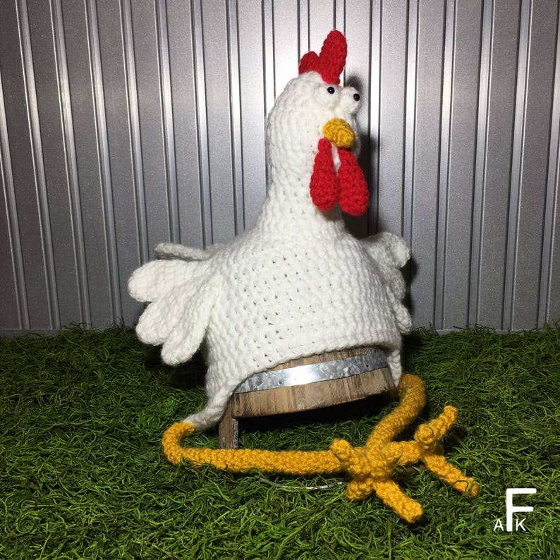 Crochet Pattern Chicken Hat/ Chicken Hat Pattern/ Spring Chicken Hat/ Rooster Hat Pattern/ Chicken Hat Crochet Pattern/ Viral Chicken Hat image 1