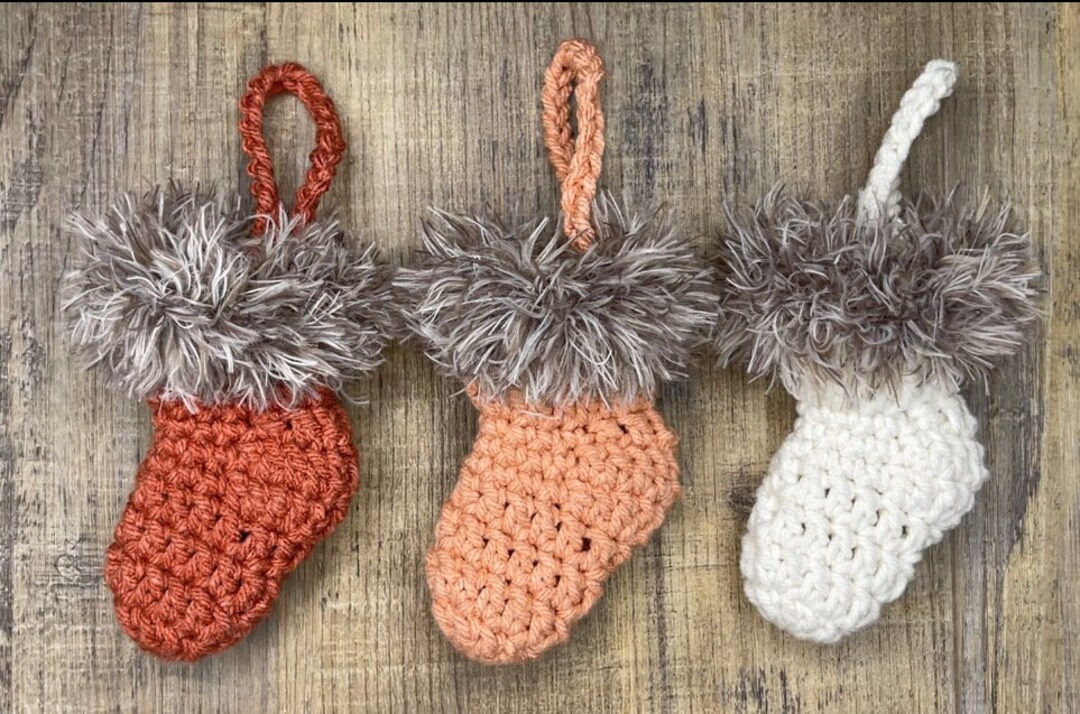 Christmas Stocking Ornament Crochet PATTERN, Christmas Decorations, Ornaments Etsy