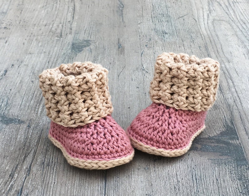 Cuffed Baby Booties Crochet Pattern Sizes 0-12 Months Includes Revised Pattern Best Seller image 6