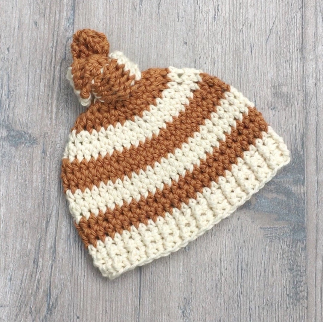 Top Knot Baby Hat Crochet Pattern Baby Hat Baby Clothes Newborn Hat 03