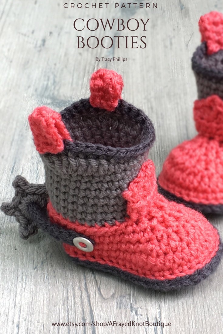 Baby Cowboy Booties Crochet Pattern/ Crochet Pattern Baby Etsy Canada