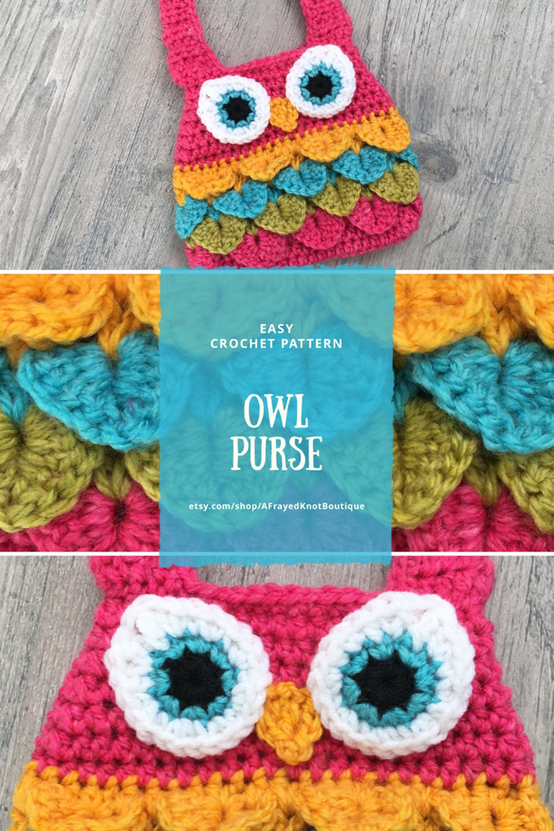 Owl Purse Crochet Pattern/ Owl Crochet Pattern/ Crochet Etsy