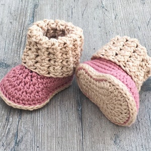 Cuffed Baby Booties Crochet Pattern Sizes 0 12 Months Baby Gift Baby Shower Includes Revised Pattern Includes Video Tutorials image 3