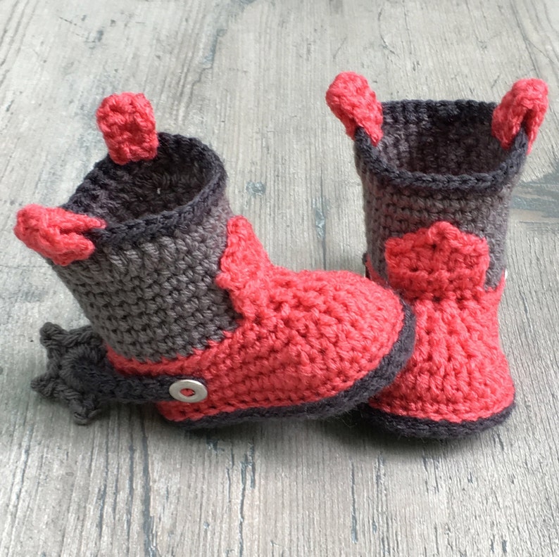 Baby Cowboy Booties with Spurs Crochet PATTERN Baby Cowboy Etsy
