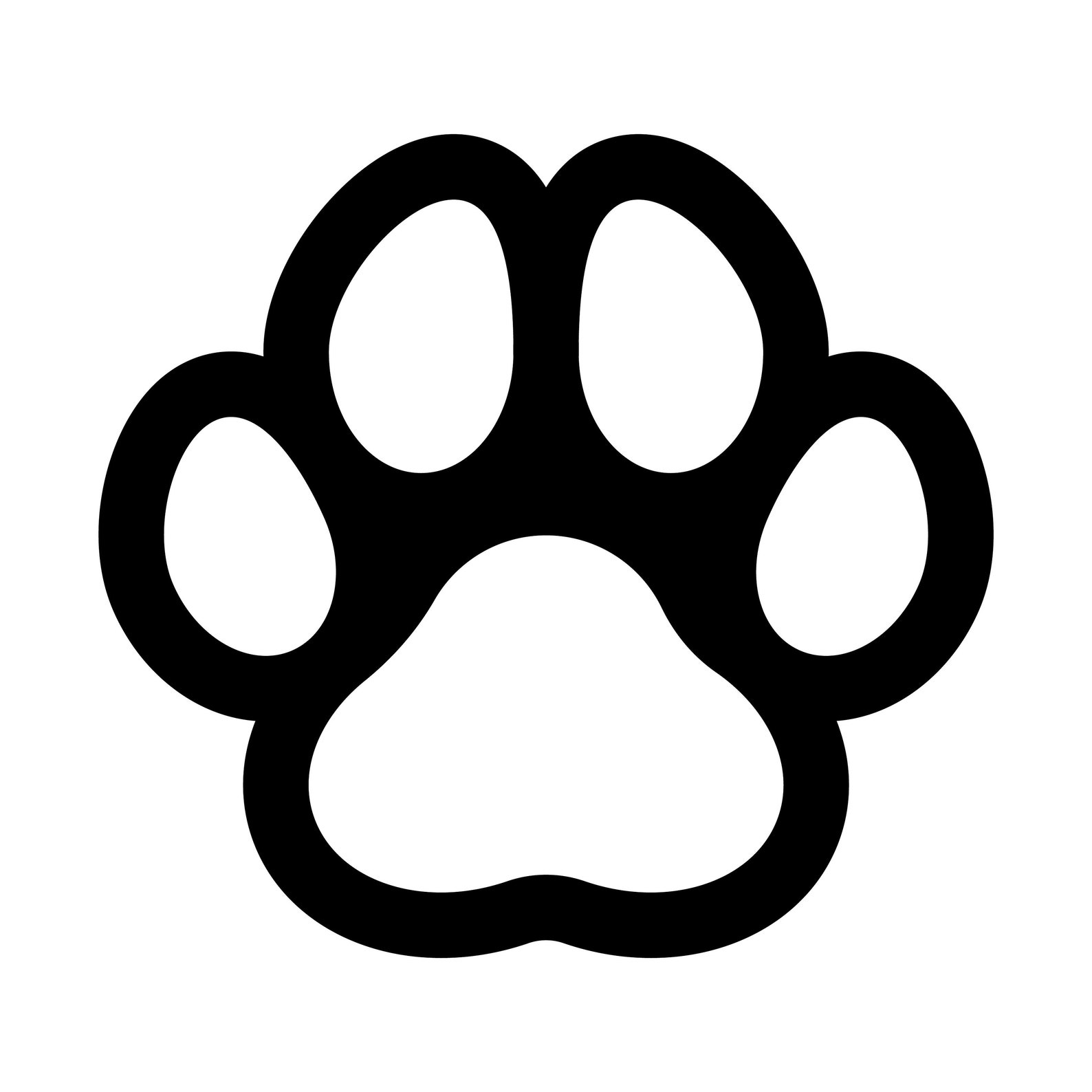 Cat Paw Print Stencil Printable