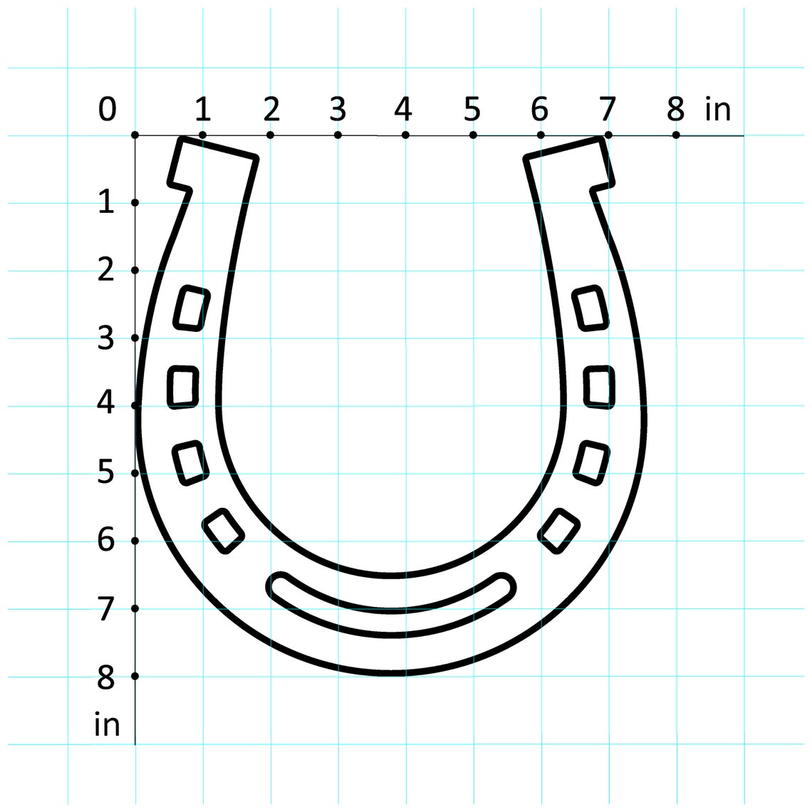 Horseshoe SVG Horseshoe Silhouette Horseshoe Line Good Etsy