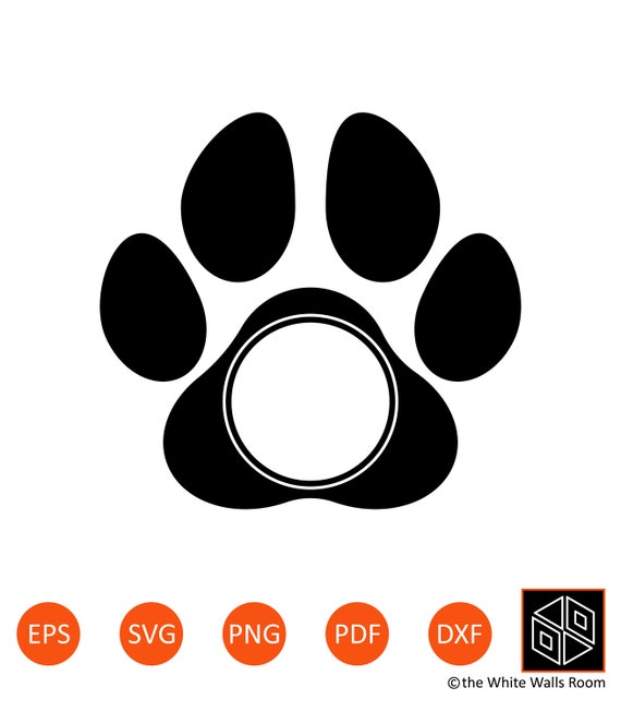 Download Paw Print Monogram Svg Paw Svg Dog Paw Cat Paw Paw Etsy