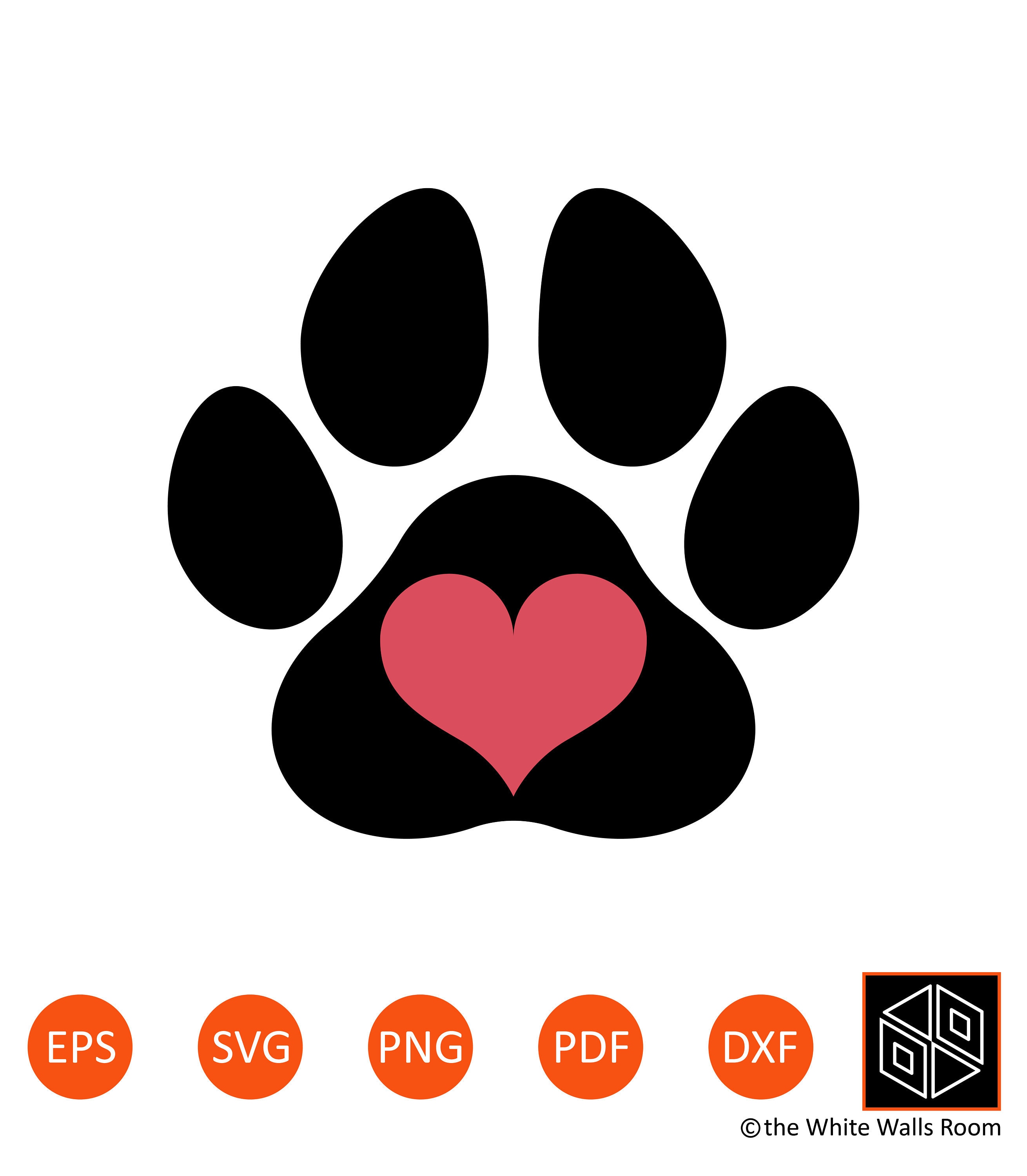 Download Paw Print SVG Paw Love SVG Dog Paw Cat Paw Paw Print | Etsy