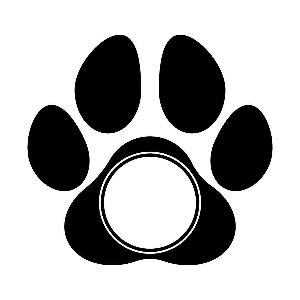 Pfoten Druck Monogramm SVG Pfote SVG Hund Pfote Katze Etsy